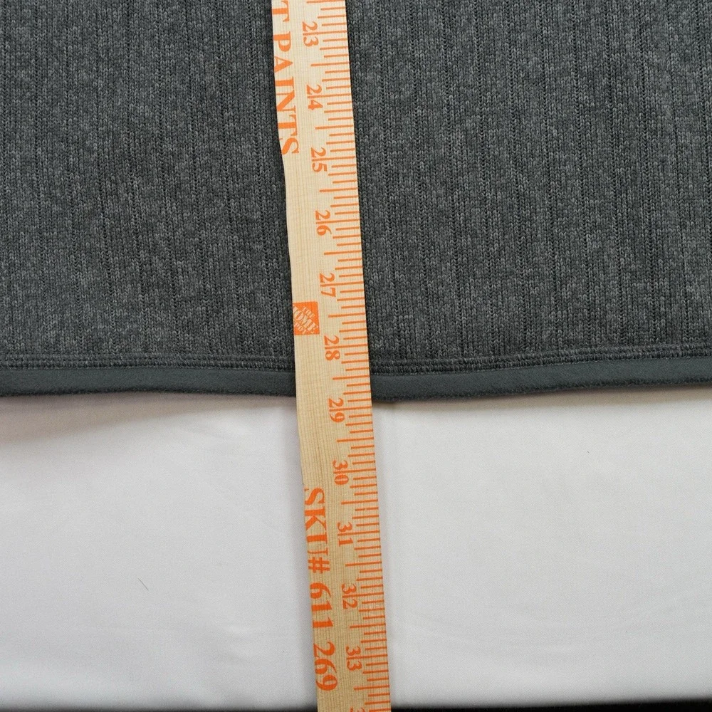 Patagonia Better Sweater rib knit 1/4 zip Gray Fleece Mens Sz Large Embroidered‎